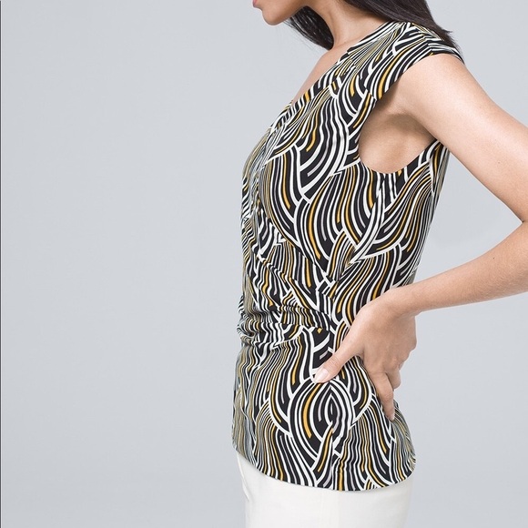 NWOT White House Black Market Surplice Shell Top Size Medium - Picture 3 of 3